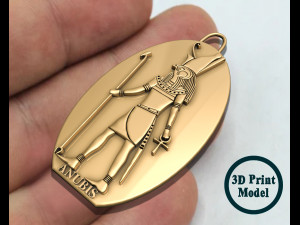 Anubis king Pendant Egypt Pharaonic Art 3D Print Model