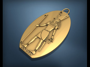 Anubis king Pendant Egypt Pharaonic Art 3D Print Model