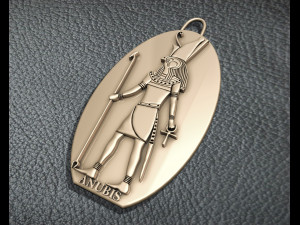 Anubis king Pendant Egypt Pharaonic Art 3D Print Model