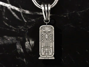 Cartouche Pendant Necklaces Pharaonic Inscriptions Egypt 3D Print Model