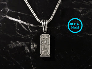 Kartuş Kolye Kolye Firavun Yazıtları Mısır 3D Baskı Modeli