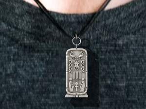 Kartuş Kolye Kolye Firavun Yazıtları Mısır 3D Baskı Modeli