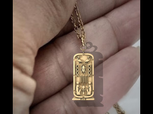 Kartuş Kolye Kolye Firavun Yazıtları Mısır 3D Baskı Modeli