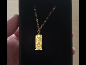 Kartuş Kolye Kolye Firavun Yazıtları Mısır 3D Baskı Modeli