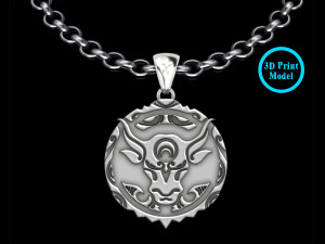 Buffalo Pendant 3Dプリントモデル