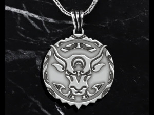 Buffalo Pendant Modelo de impresión 3D