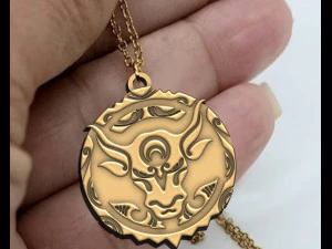 Buffalo Pendant 3D Print Model