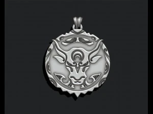 Buffalo Pendant 3D Print Model