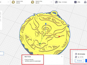 Buffalo Pendant 3D Print Model
