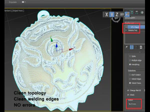 Buffalo Pendant 3D Print Model