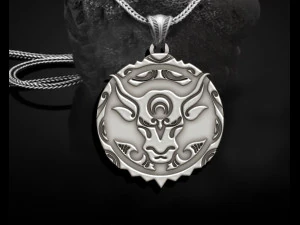 Buffalo Pendant 3D Print Model