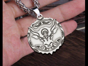 Buffalo Pendant 3D Print Model