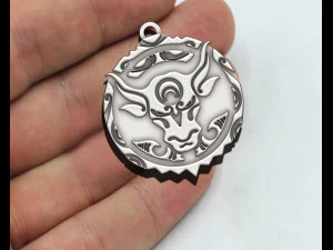 Buffalo Pendant 3D Print Model