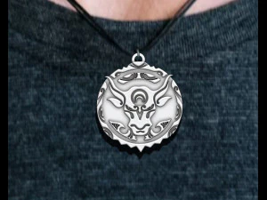 Buffalo Pendant 3D Print Model