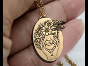 Rose Girl Pendant Modelo de impresión 3D