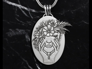 Rose Girl Pendant Modelo de impresión 3D
