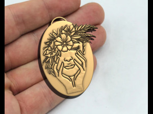 Rose Girl Pendant Modelo de impresión 3D