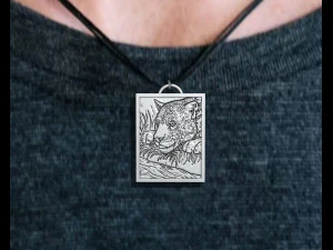 Tiger Pendant 3D Print Model