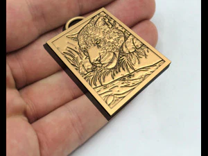 Tiger Pendant 3D Print Model