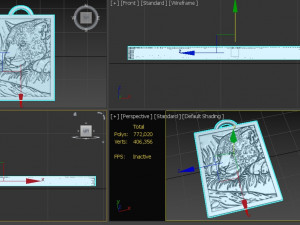 Tiger Pendant Model Cetak 3D