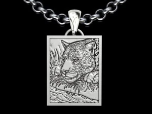 Tiger Pendant 3D Print Model
