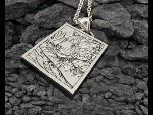 Tiger Pendant Model Cetak 3D