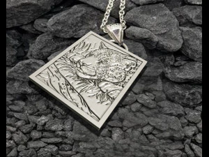 Tiger Pendant 3D Print Model