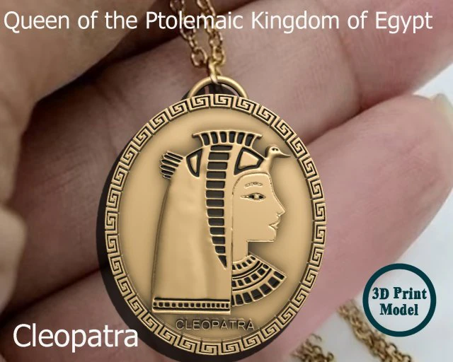 CLEOPATRA Queen ANCIENT EGYPT Pendant 3D Print Model .c4d .max .obj .3ds .fbx .stl .blend