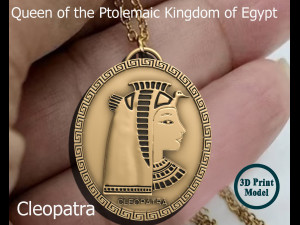 CLEOPATRA Queen ANCIENT EGYPT Pendant 3D Print Model