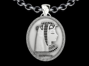 CLEOPATRA Queen ANCIENT EGYPT Pendant 3D प्रिंट मॉडल