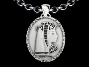 CLEOPATRA Queen ANCIENT EGYPT Pendant 3D Print Model