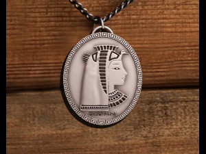 CLEOPATRA Queen ANCIENT EGYPT Pendant 3D प्रिंट मॉडल