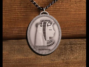 CLEOPATRA Queen ANCIENT EGYPT Pendant 3D Print Model