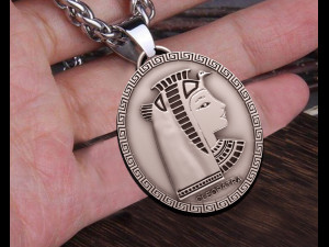 CLEOPATRA Queen ANCIENT EGYPT Pendant 3D प्रिंट मॉडल