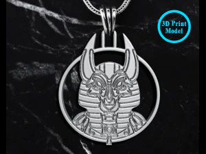 Anubis king Ancient Pendant 3D Print Model