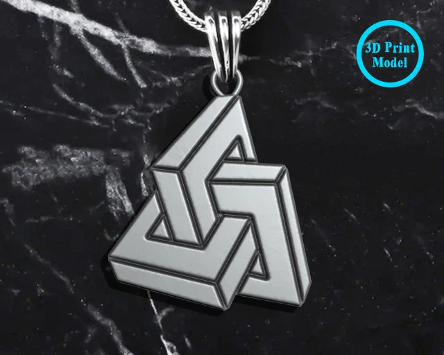 Geometric shape of impossible square pendant 3D Print Model .c4d .max .obj .3ds .fbx .stl .blend 