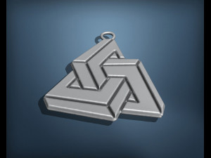 Geometric shape of impossible square pendant Modelo de impresión 3D