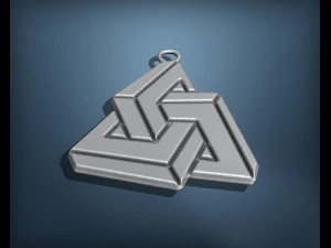Geometric shape of impossible square pendant 3D Print Model