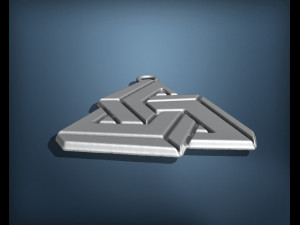 Geometric shape of impossible square pendant Modelo de impresión 3D