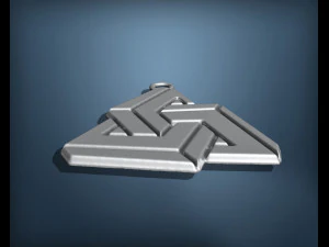 Geometric shape of impossible square pendant 3D Print Model