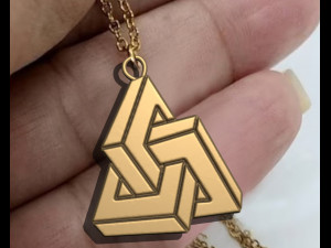 Geometric shape of impossible square pendant Modelo de impresión 3D