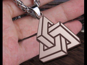 Geometric shape of impossible square pendant 3D Print Model