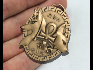 Ankh Cross Pharaonic cat Pendant Modèles 3D en vedette