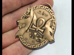 Ankh Cross Pharaonic cat Pendant 3D Print Model