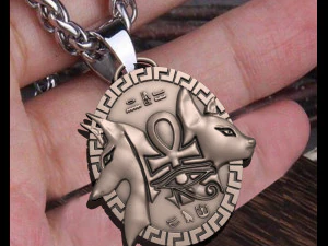 Ankh Cross Pharaonic cat Pendant 3D Print Model