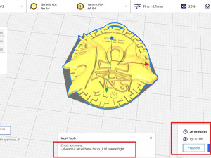 Ankh Cross Pharaonic cat Pendant Modèles 3D en vedette