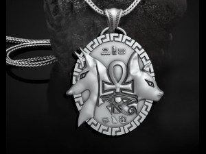 Ankh Cross Pharaonic cat Pendant Modèles 3D en vedette