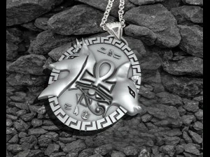 Ankh Cross Pharaonic cat Pendant 3D Print Model
