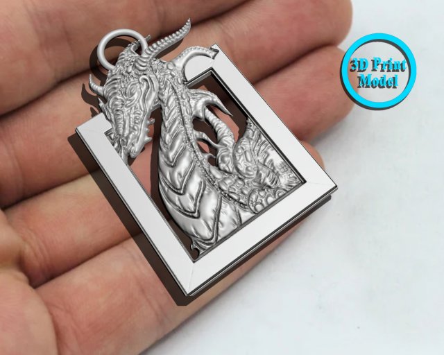 GRIFFIN DRAGON ANCIENT NECKLACES PENDANT Model do druku 3D .c4d .max .obj .3ds .fbx .stl .blend 