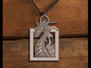 GRIFFIN DRAGON ANCIENT NECKLACES PENDANT Model do druku 3D